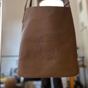 Hunting World brown leather shoulder bucket bag